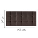 Ver imagem 2 de Painel Estofado Luxo Espanha 195cm King Size para Cama Box Corino Marrom - Gat Magazine