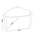 Ver imagem 5 de Mesa de Centro para Sala de Estar Pés Madeira Alta Trium A03 Nero Preto - Lyam Decor