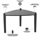 Ver imagem 4 de Mesa de Centro para Sala de Estar Pés Madeira Alta Trium A03 Nero Preto - Lyam Decor