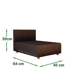 Cama Box Pet Cachorro Porte Menor 60 cm Agata Cor Marrom - Comprar Moveis em Casa - 2