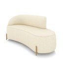 Ver imagem 1 de Sofá 3 Lugares Orgânico 180cm Pé Dourado Morgan Linho D03 - D’Rossi