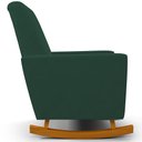 Ver imagem 3 de Poltrona de Amamentação com Balanço e Puff Ravena W01 Suede Verde - Lyam Decor