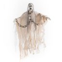 Ver imagem 1 de Enfeite Aterrorizante Fantasma Halloween com Luz, Som e Movimento 62cm Silverfestas