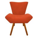 Ver imagem 3 de Kit 2 Poltrona Decorativa Aline Suede Laranja Pés Palito - D'Rossi