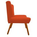 Ver imagem 4 de Kit 2 Poltrona Decorativa Aline Suede Laranja Pés Palito - D'Rossi