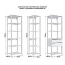 Ver imagem 5 de Guarda-Roupa Closet Modulado com 2 Gavetas 160cm Multimóveis Crpro-CLO008 Branco