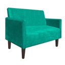 Ver imagem 2 de Sofá Retrô Namoradeira Jade 2 Lugares Suede Verde Tiffany - D'Rossi