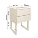 Ver imagem 7 de Mesa de Cabeceira Lateral Penteadeira Off White Laca