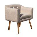Ver imagem 4 de Kit Namoradeira 02 Lugares e 02 Poltronas Julia Suede Bege com Strass - D'Rossi