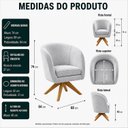 Ver imagem 4 de Poltrona Afrodite Base Giratória Madeira Eucalipto