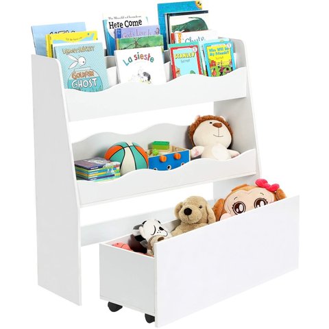 Organizador Livreiro com Baú Enrico 100% Mdf (livros Caixa)