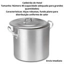 Ver imagem 3 de Caldeirão Aluminio Polido Profissional 40cm 45l Nacional