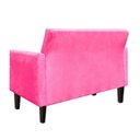 Ver imagem 3 de Sofá Retrô Namoradeira Jade 2 Lugares Suede Rosa Barbie - D'Rossi