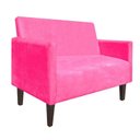 Ver imagem 2 de Sofá Retrô Namoradeira Jade 2 Lugares Suede Rosa Barbie - D'Rossi