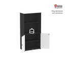 Ver mais imagens de Armário Misto para Escritório com Nicho e Portas com Chave 159,6cm P25 Pandin Branco/Preto