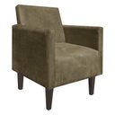 Ver imagem 2 de Kit 2 Poltrona Decorativa Jade Suede Marrom Rato com Pés Baixo Chanfrado - D'Rossi