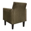 Ver imagem 4 de Kit 2 Poltrona Decorativa Jade Suede Marrom Rato com Pés Baixo Chanfrado - D'Rossi