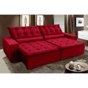 Ver imagem 2 de Sofá Elegance Retratil e Reclinavel 2,32 Mts Veludo Vermelho
