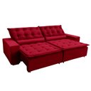 Ver imagem 1 de Sofá Elegance Retratil e Reclinavel 2,32 Mts Veludo Vermelho