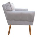 Ver imagem 3 de Poltrona Decorativa Anitta Suede Bege com Strass - D'Rossi