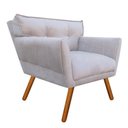 Ver imagem 2 de Poltrona Decorativa Anitta Suede Bege com Strass - D'Rossi