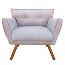 Ver imagem 1 de Poltrona Decorativa Anitta Suede Bege com Strass - D'Rossi