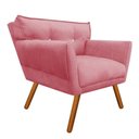 Ver imagem 2 de Kit 2 Poltrona Decorativa Anitta Suede Rose Strass - D'Rossi