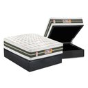 Ver imagem 1 de Cama Box Baú Casal: Colchão Molas Castor Bonnel Silver Star Air + Base CRC Suede Gray(138x188)