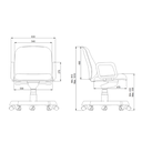 Ver imagem 5 de Cadeira de Showroom Giratória Suporta 150kg 100% Nacional