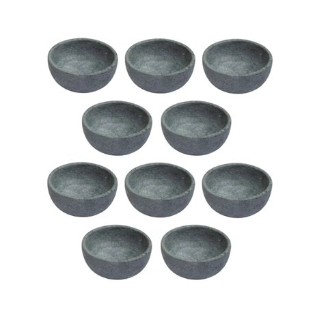 Kit 10 Cumbuca Pedra Sabão Tigela Bowl Para Caldo Sopa 350ml