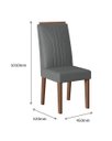 Ver imagem 4 de CONJUNTO SALA DE JANTAR CANADÁ 1,56 X 0,84 COM 6 CADEIRAS AMÊNDOA 03A