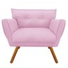 Poltrona Decorativa Anitta Suede Rosa Bebê com Strass - D'Rossi - 1