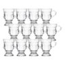 Jogo 12 Caneca de Café 117ml Hanover Vidro Cristalino Transparente Xícara em Casa Tem - 1