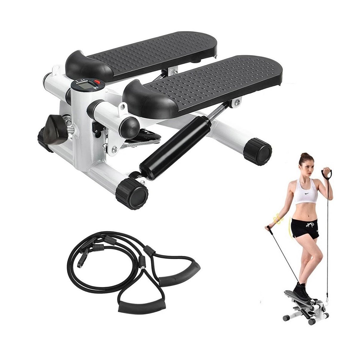 Mini Stepper Simulador Caminhada Fisioterapia Exercicio Perna Braço Gluteos Academia Musculaçao Toni - 1