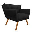 Ver imagem 2 de Kit 2 Poltrona Decorativa Anitta Suede Preto - D'Rossi