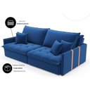 Ver imagem 2 de Sofá-Cama Maldivas 3 Lugares Retrátil e Reclinável 160cm Azul Linho