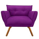 Ver imagem 3 de Kit 2 Poltrona Decorativa Anitta Suede Roxo - D'Rossi