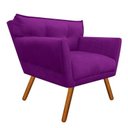 Ver imagem 2 de Kit 2 Poltrona Decorativa Anitta Suede Roxo - D'Rossi