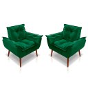 Ver imagem 1 de Kit 02 Poltrona Opala Decorativa Suede