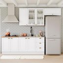 Ver imagem 1 de Cozinha Modulada 5 Pecas 280cm Ce379 Americana Branco Nature Henn Branco Nature