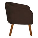 Ver imagem 4 de Kit 2 Poltronas Decorativa Stella Suede Marrom Pés Palito - D'Rossi