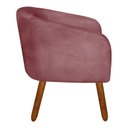 Ver imagem 3 de Poltrona Decorativa Stella Suede Rose Pés Palito - D'Rossi