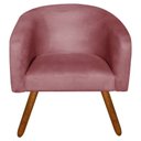 Ver imagem 2 de Poltrona Decorativa Stella Suede Rose Pés Palito - D'Rossi