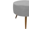 Puff Decorativo Sofia Redondo Suede Cinza - 4