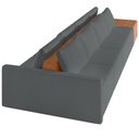 Ver imagem 7 de Sofá Ilha Modular para Sala 432cm com Puff Dublin K01 Bouclê Cinza Sintético Caramelo - Lyam Decor