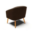 Ver imagem 5 de Poltrona Decorativa Stella Suede Marrom Pés Palito - D'rossi