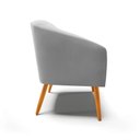 Ver imagem 4 de Poltrona Decorativa Stella Suede Cinza Pés Palito - D'rossi