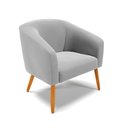 Ver imagem 1 de Poltrona Decorativa Stella Suede Cinza Pés Palito - D'rossi