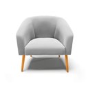 Ver imagem 3 de Poltrona Decorativa Stella Suede Cinza Pés Palito - D'rossi