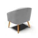 Ver imagem 5 de Poltrona Decorativa Stella Suede Cinza Pés Palito - D'rossi